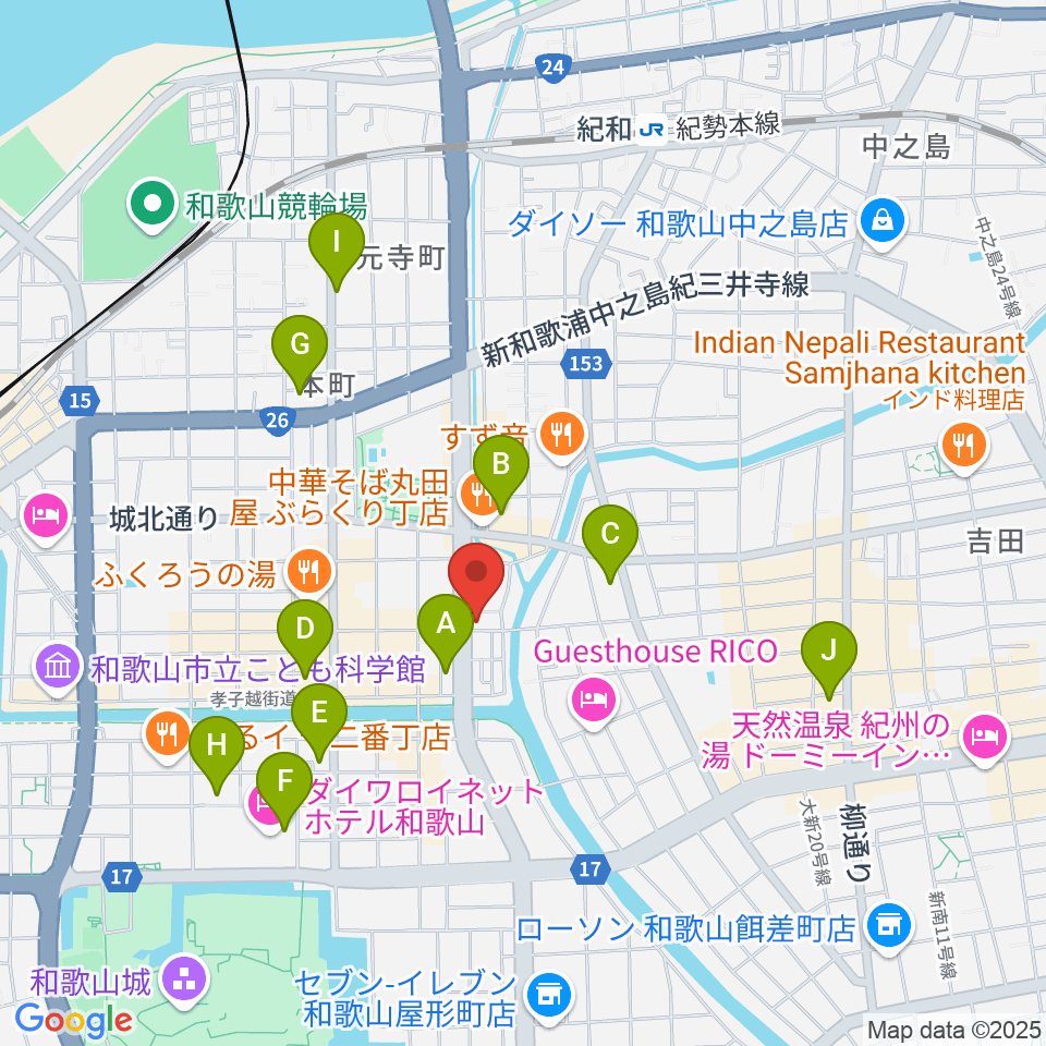 Music Land TAKE OFF周辺のコンビニエンスストア一覧地図