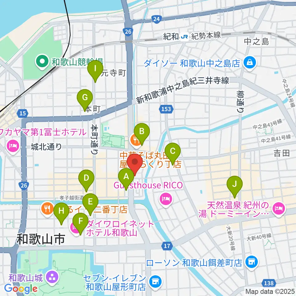 Music Land TAKE OFF周辺のコンビニエンスストア一覧地図