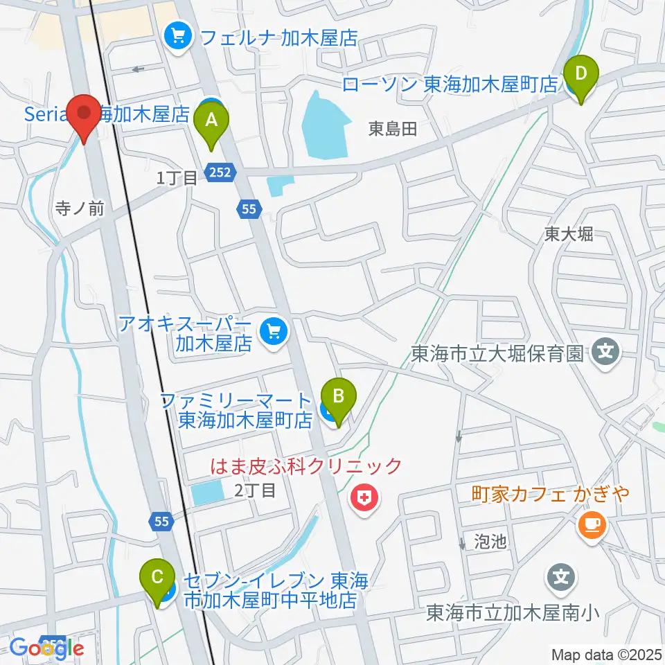 (株)マツイシ楽器店ミュージックスポットマツイシ周辺のコンビニエンスストア一覧地図