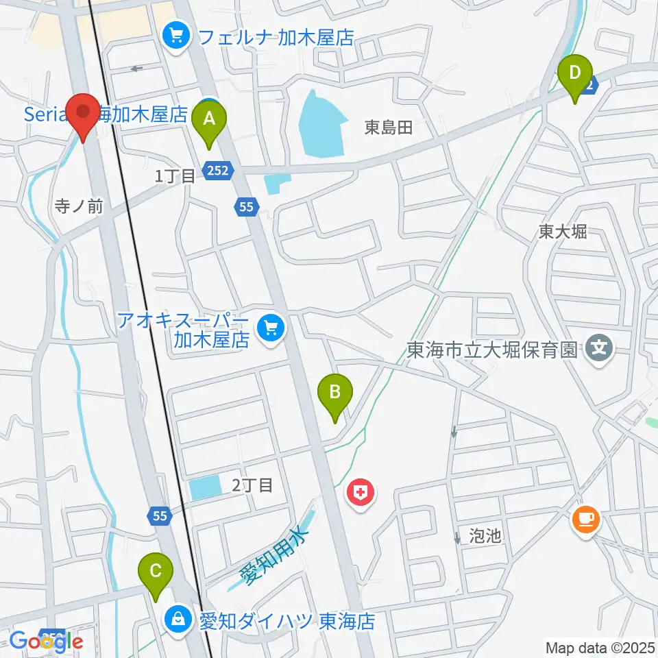 (株)マツイシ楽器店ミュージックスポットマツイシ周辺のコンビニエンスストア一覧地図