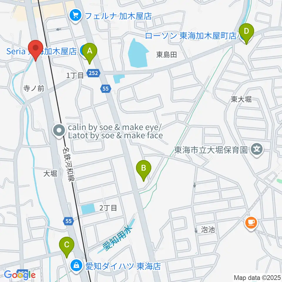 (株)マツイシ楽器店ミュージックスポットマツイシ周辺のコンビニエンスストア一覧地図