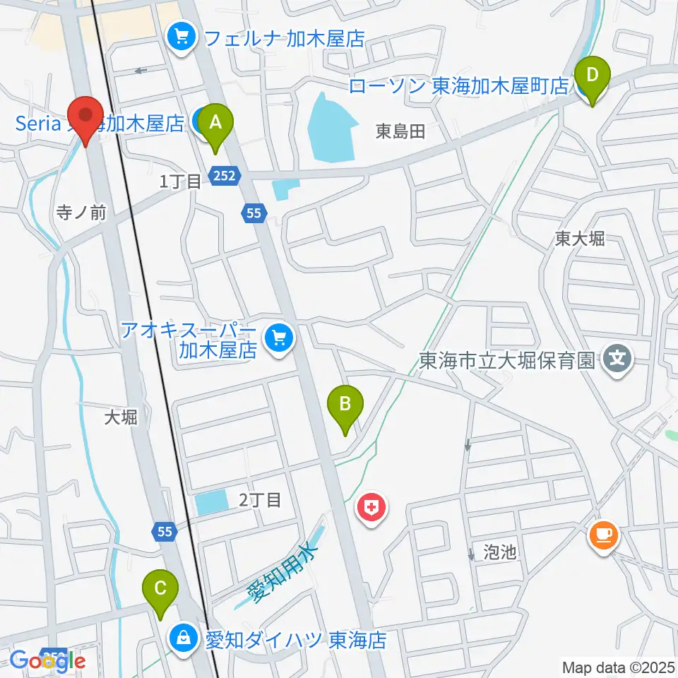 (株)マツイシ楽器店ミュージックスポットマツイシ周辺のコンビニエンスストア一覧地図