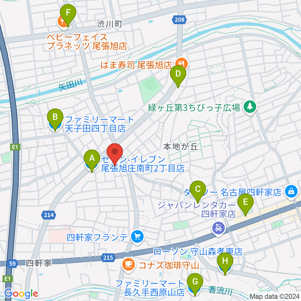 岩本ケース周辺のコンビニエンスストア一覧地図