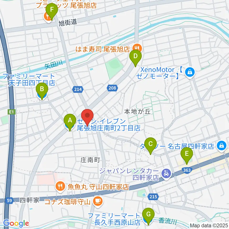 岩本ケース周辺のコンビニエンスストア一覧地図