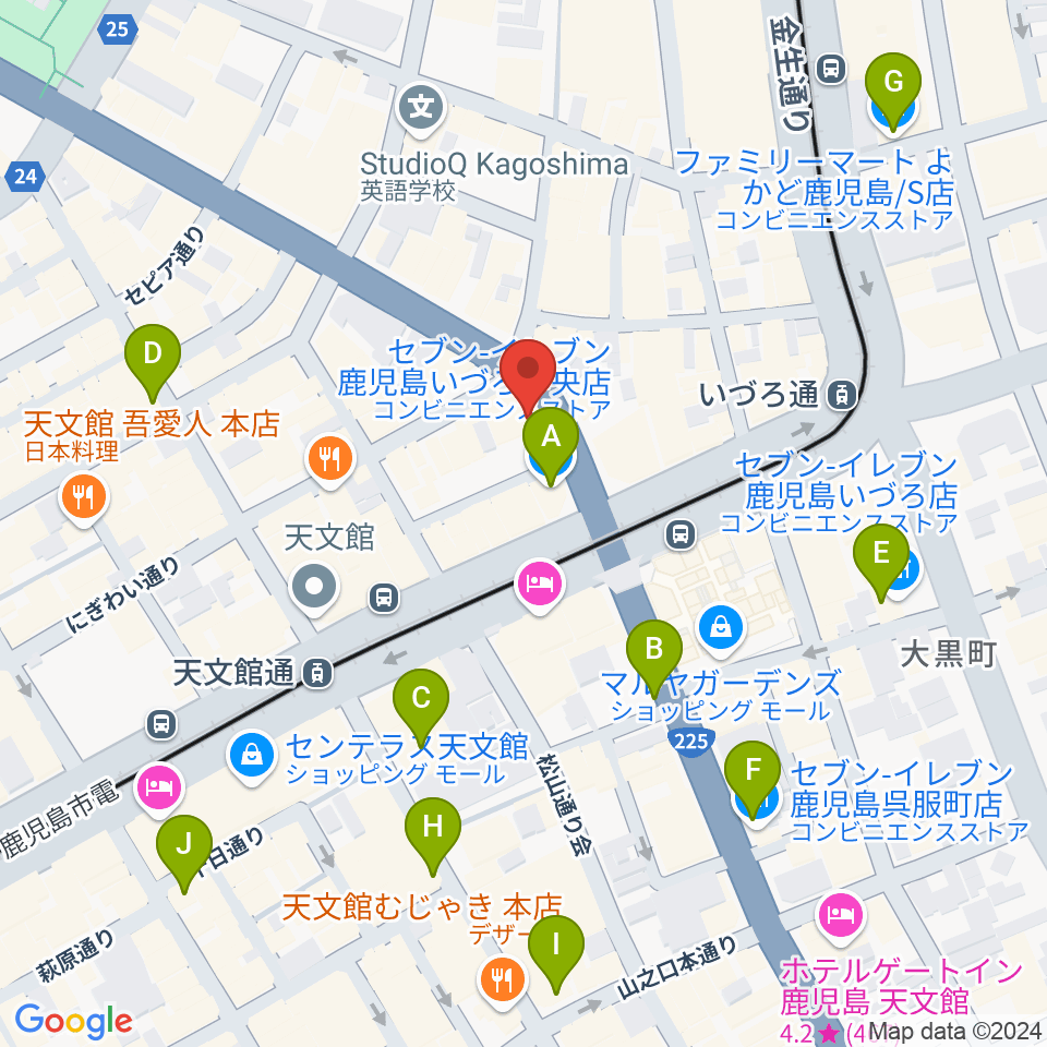 十字屋クロス周辺のコンビニエンスストア一覧地図