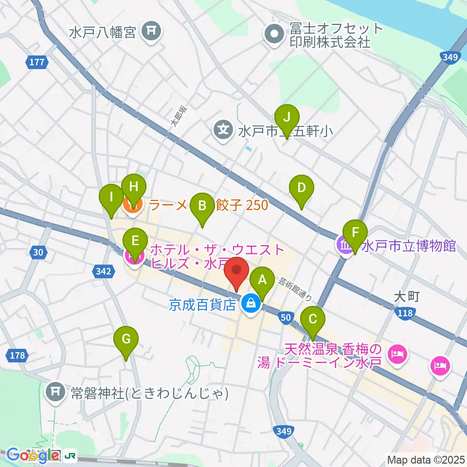 かわまた楽器店周辺のコンビニエンスストア一覧地図