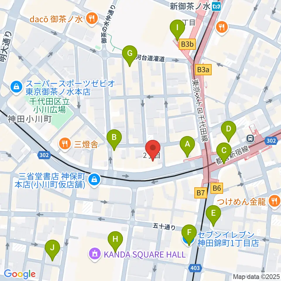 カワセ楽器周辺のコンビニエンスストア一覧地図