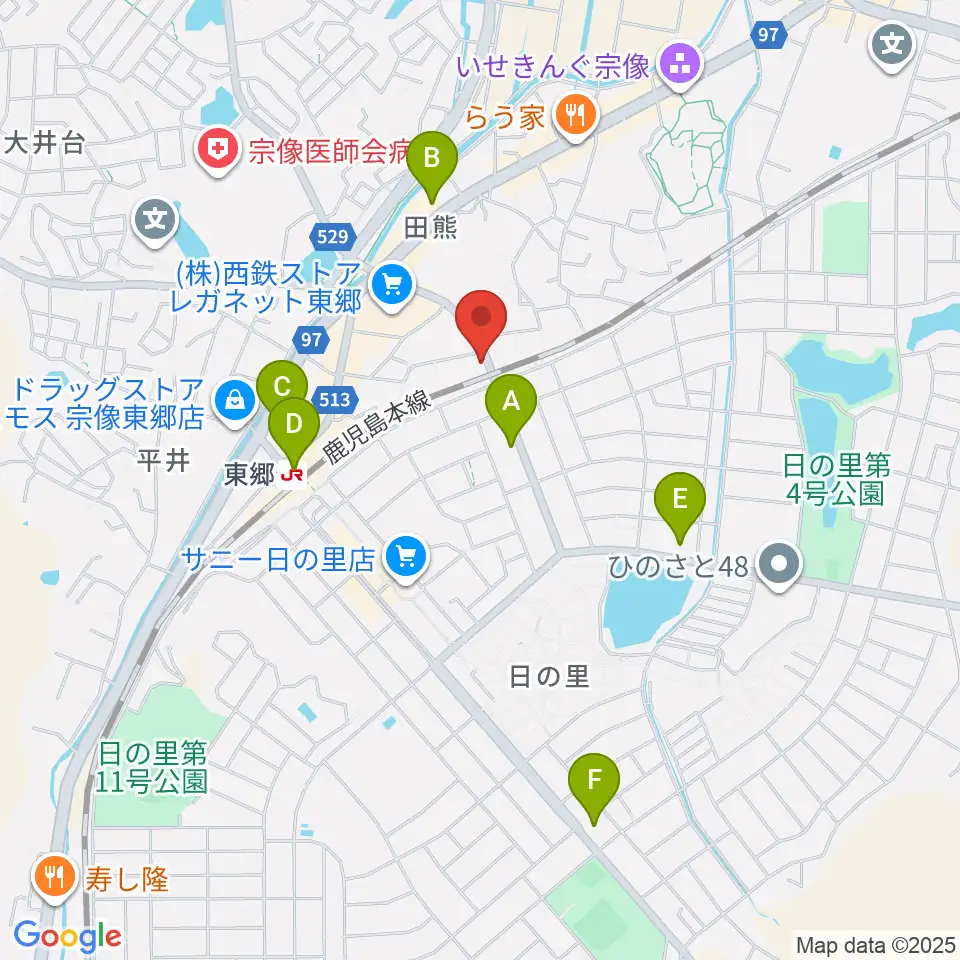 河島楽器店周辺のコンビニエンスストア一覧地図