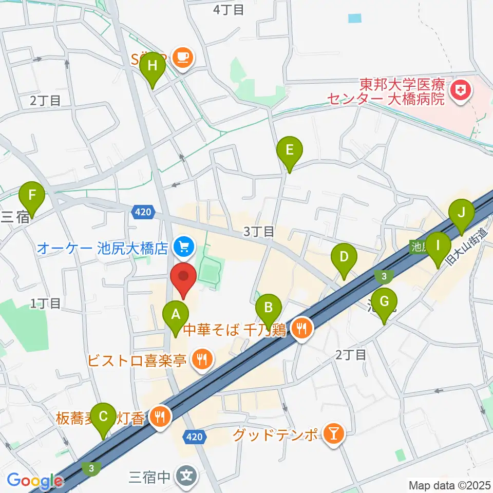KMA楽器リペア工房周辺のコンビニエンスストア一覧地図