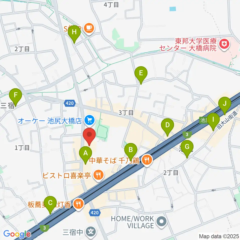 KMA楽器リペア工房周辺のコンビニエンスストア一覧地図