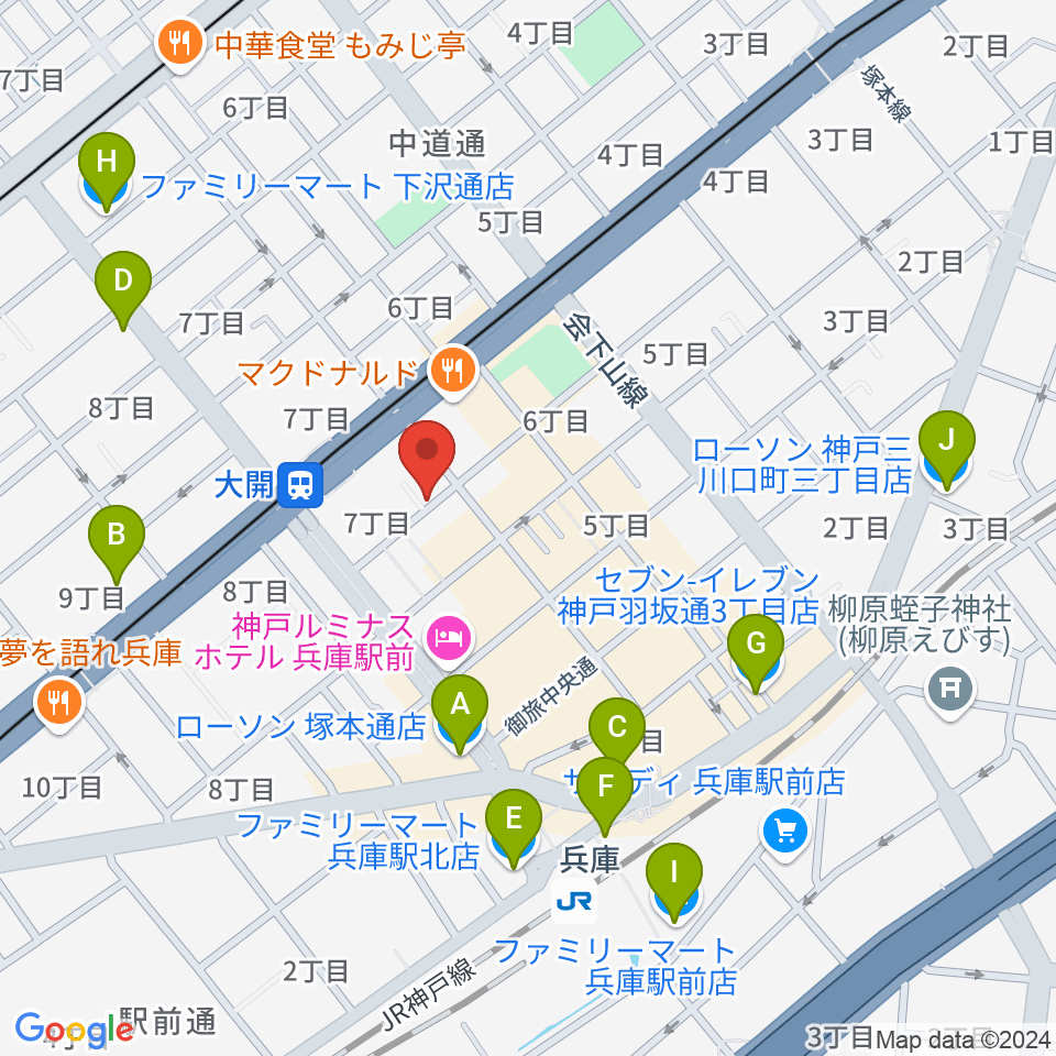 三宅バイオリン工房周辺のコンビニエンスストア一覧地図