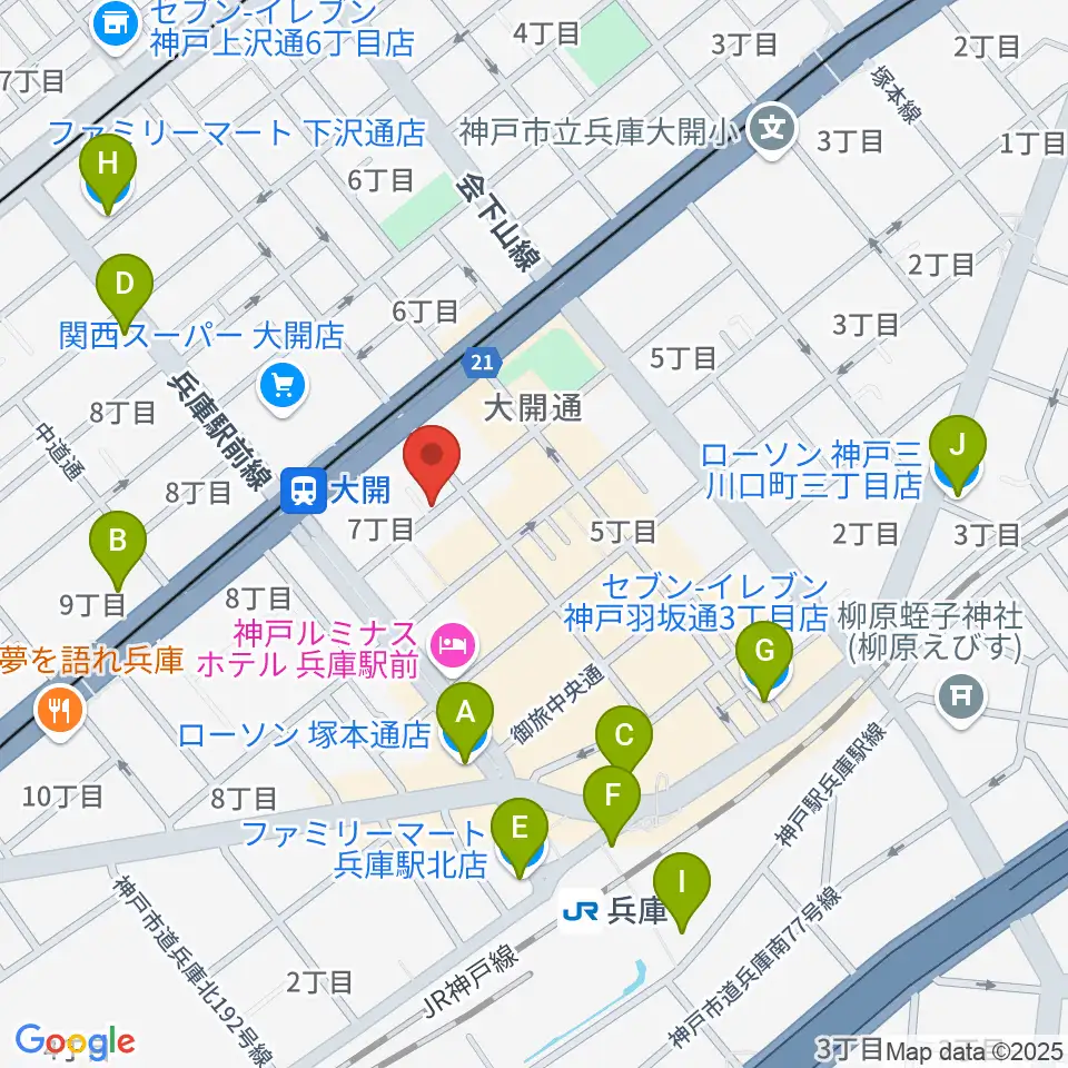 三宅バイオリン工房周辺のコンビニエンスストア一覧地図