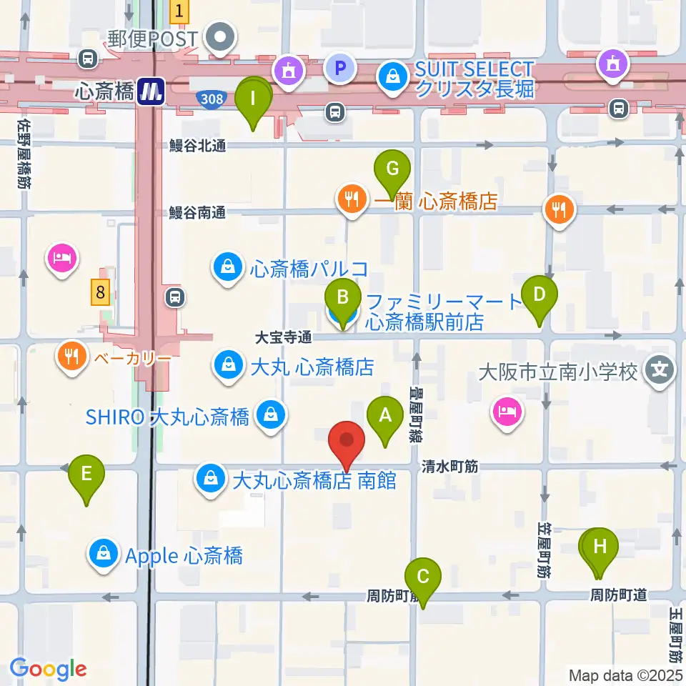 国際楽器社周辺のコンビニエンスストア一覧地図