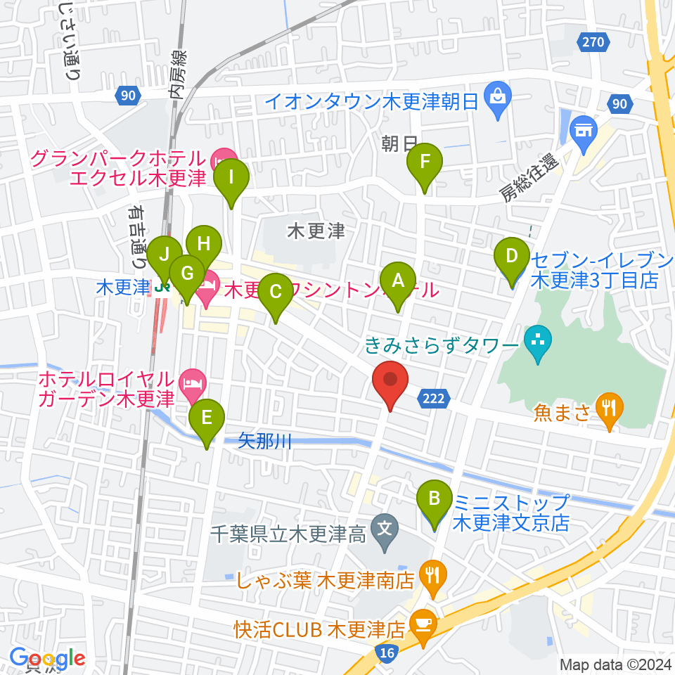 コンドー楽器 本店ショールーム周辺のコンビニエンスストア一覧地図