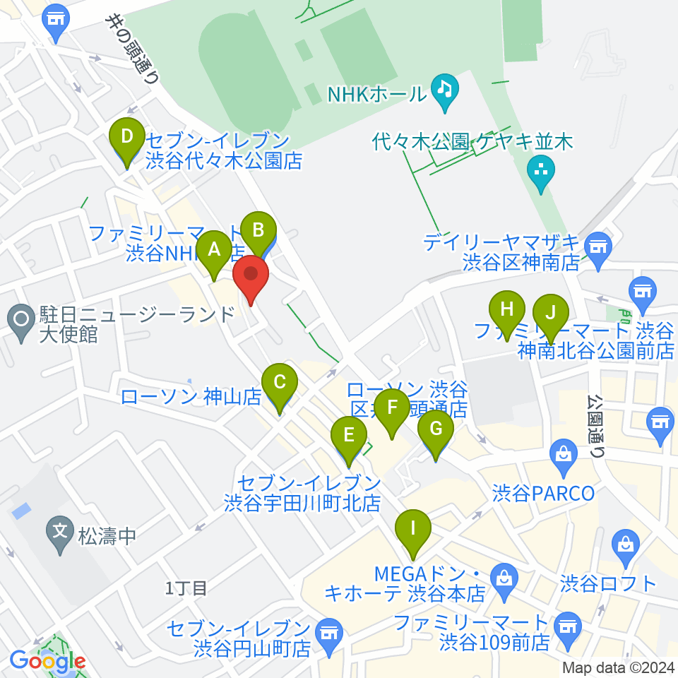 三田村楽器店周辺のコンビニエンスストア一覧地図