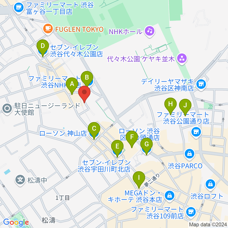 三田村楽器店周辺のコンビニエンスストア一覧地図