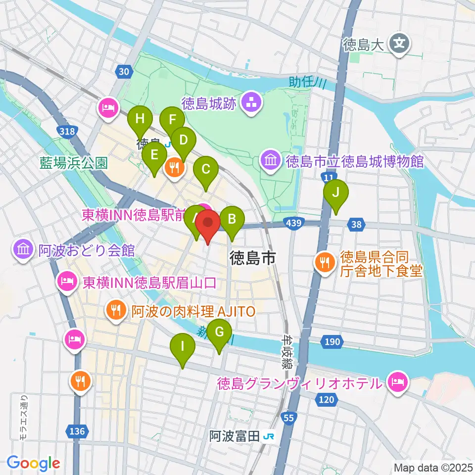 黒崎楽器本店周辺のコンビニエンスストア一覧地図