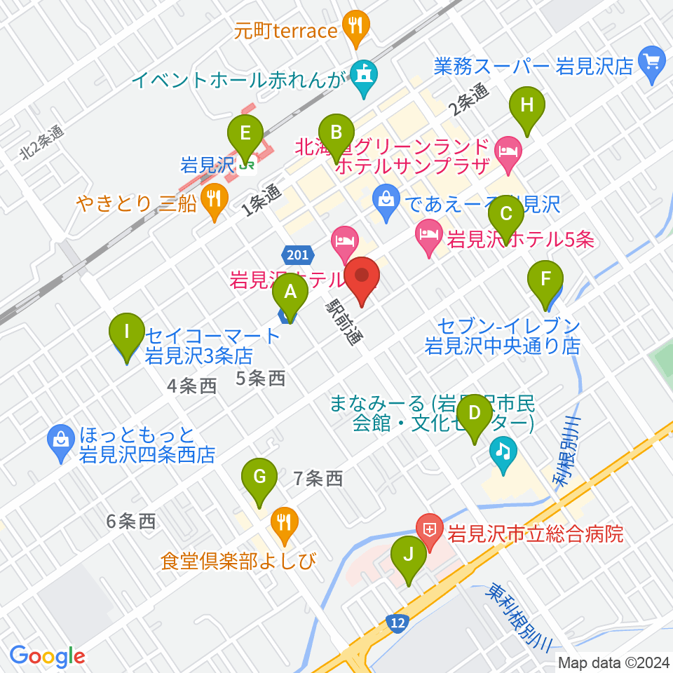 北海道教育楽器 ミュージックショップバンバン周辺のコンビニエンスストア一覧地図