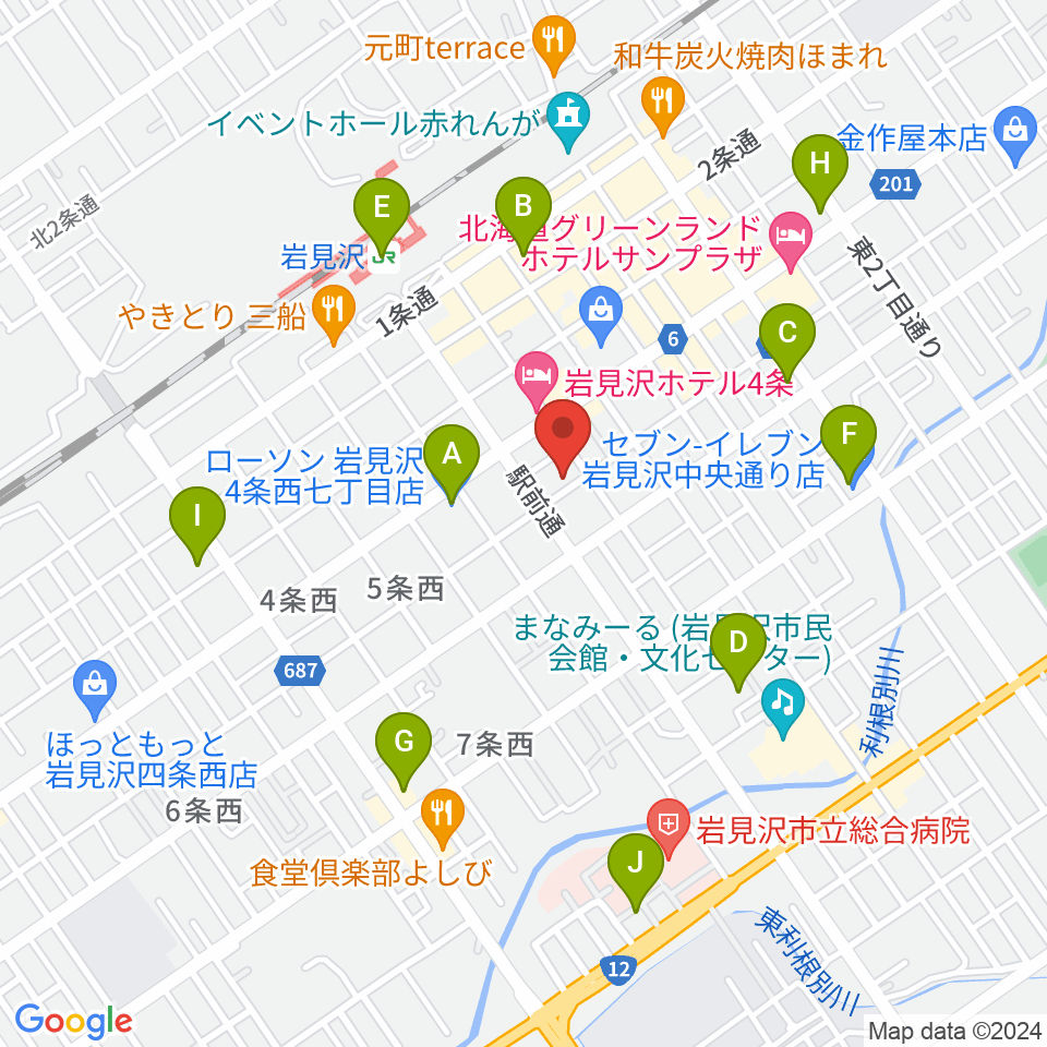 北海道教育楽器 ミュージックショップバンバン周辺のコンビニエンスストア一覧地図