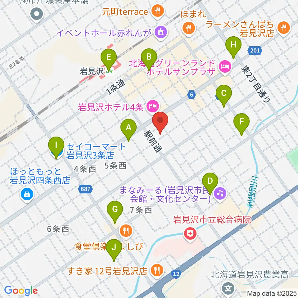 北海道教育楽器 ミュージックショップバンバン周辺のコンビニエンスストア一覧地図