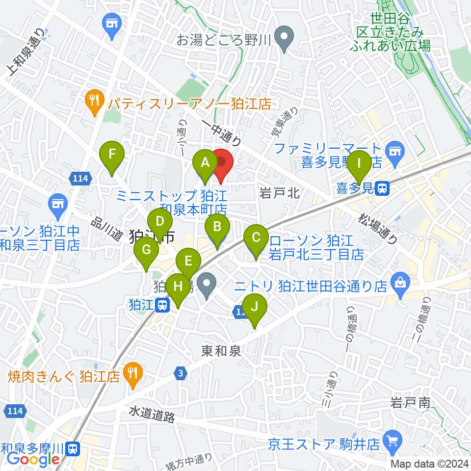 泉州尺八工房周辺のコンビニエンスストア一覧地図