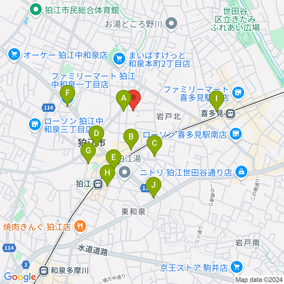 泉州尺八工房周辺のコンビニエンスストア一覧地図