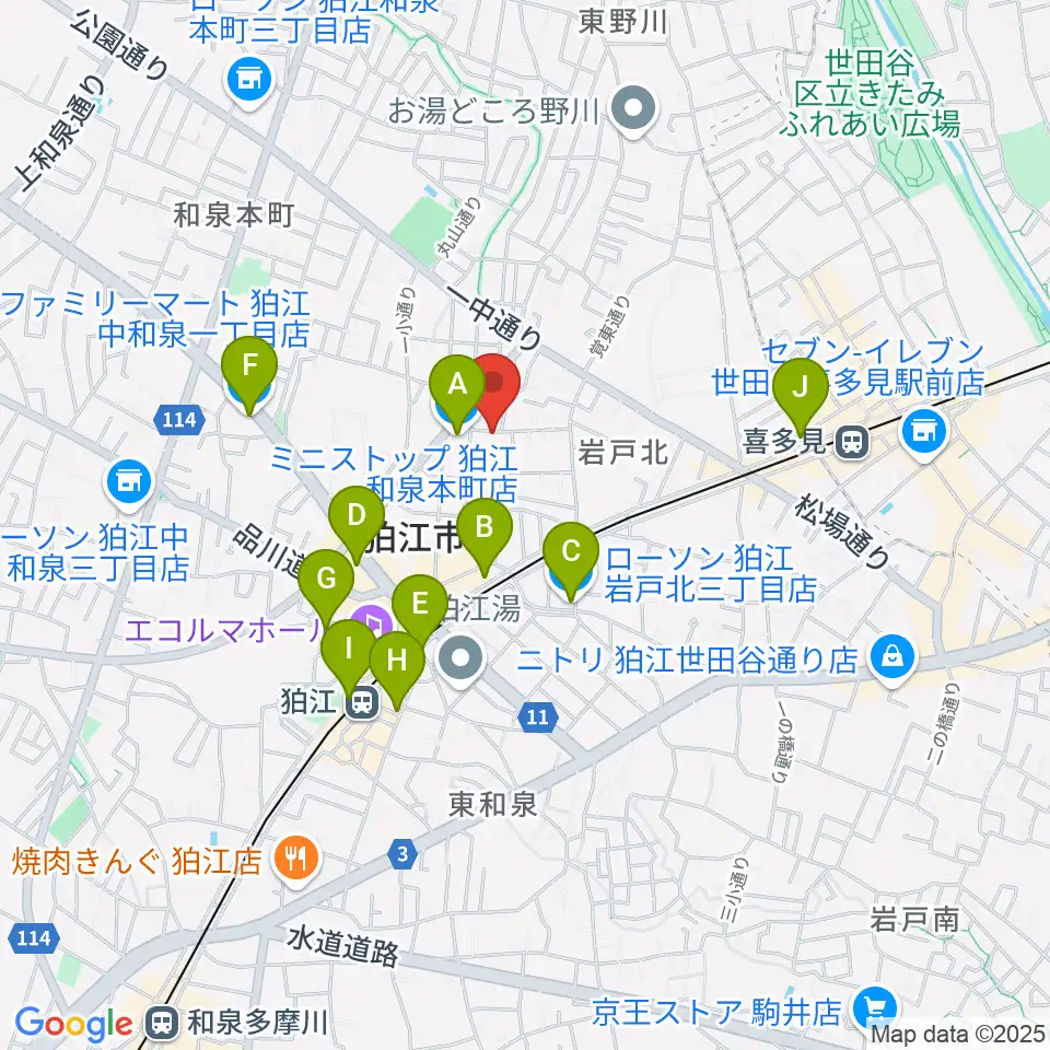 泉州尺八工房周辺のコンビニエンスストア一覧地図