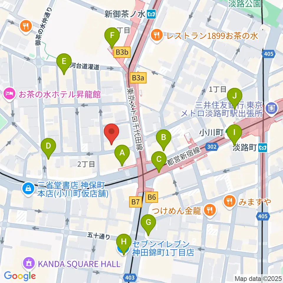 ラックギター周辺のコンビニエンスストア一覧地図