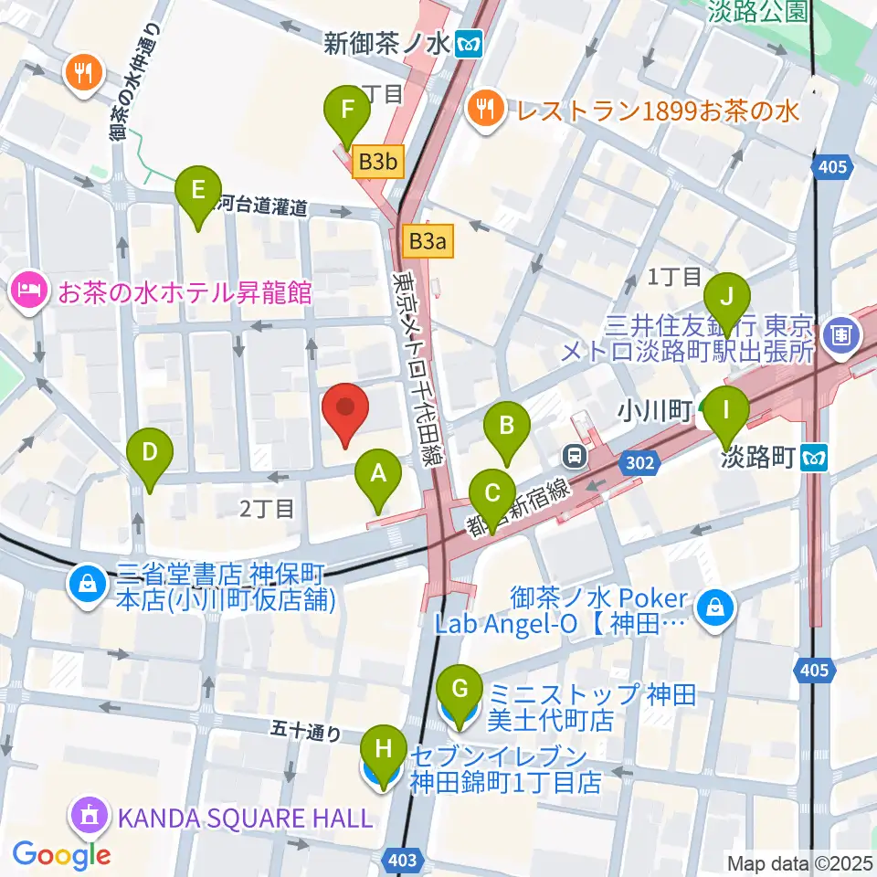 ラックギター周辺のコンビニエンスストア一覧地図
