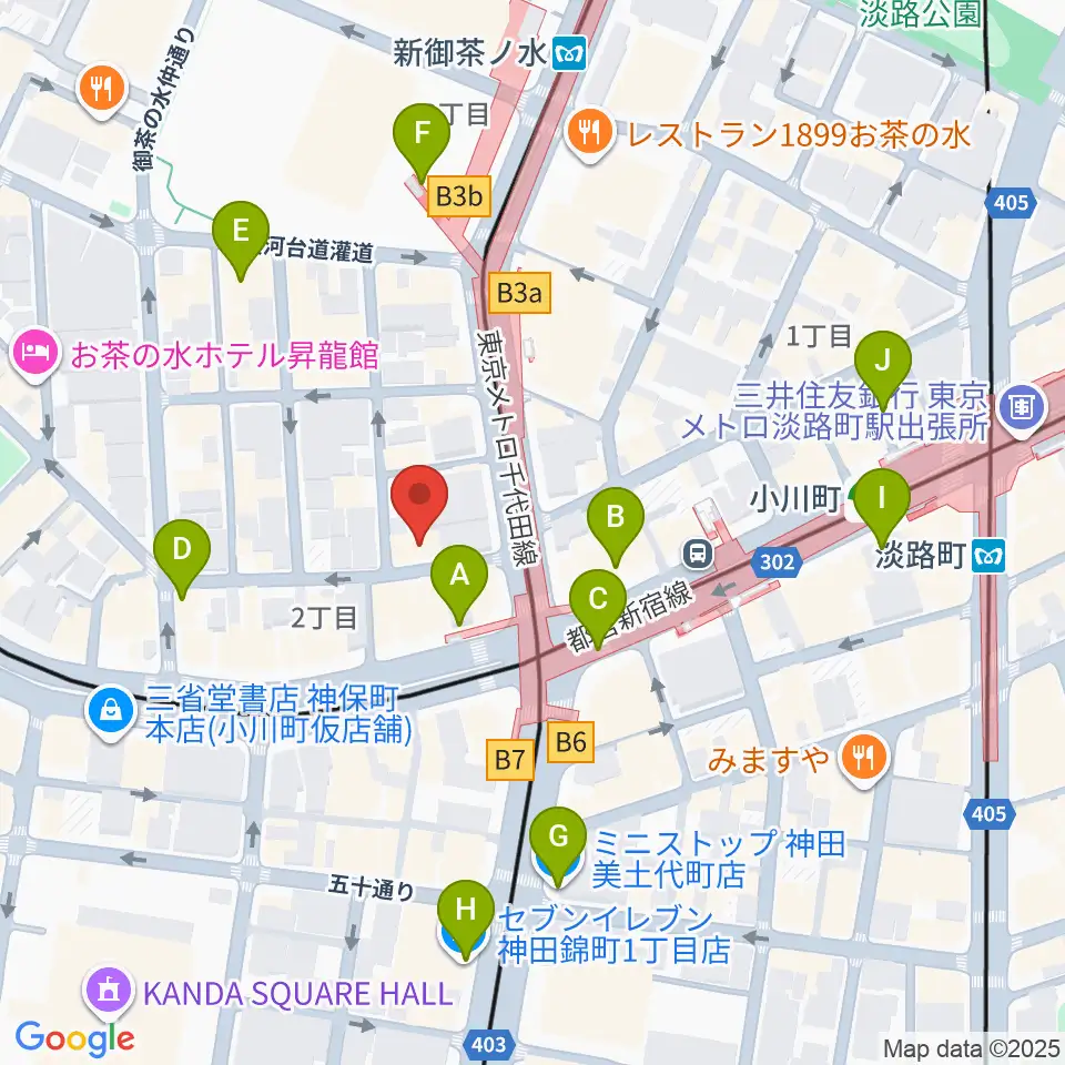 ラックギター周辺のコンビニエンスストア一覧地図