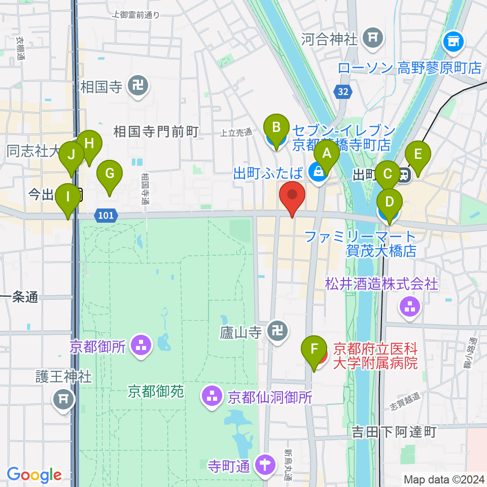 マツヲ楽器周辺のコンビニエンスストア一覧地図