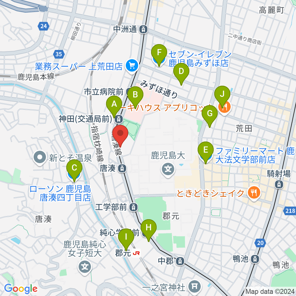 松田ピアノ友社周辺のコンビニエンスストア一覧地図