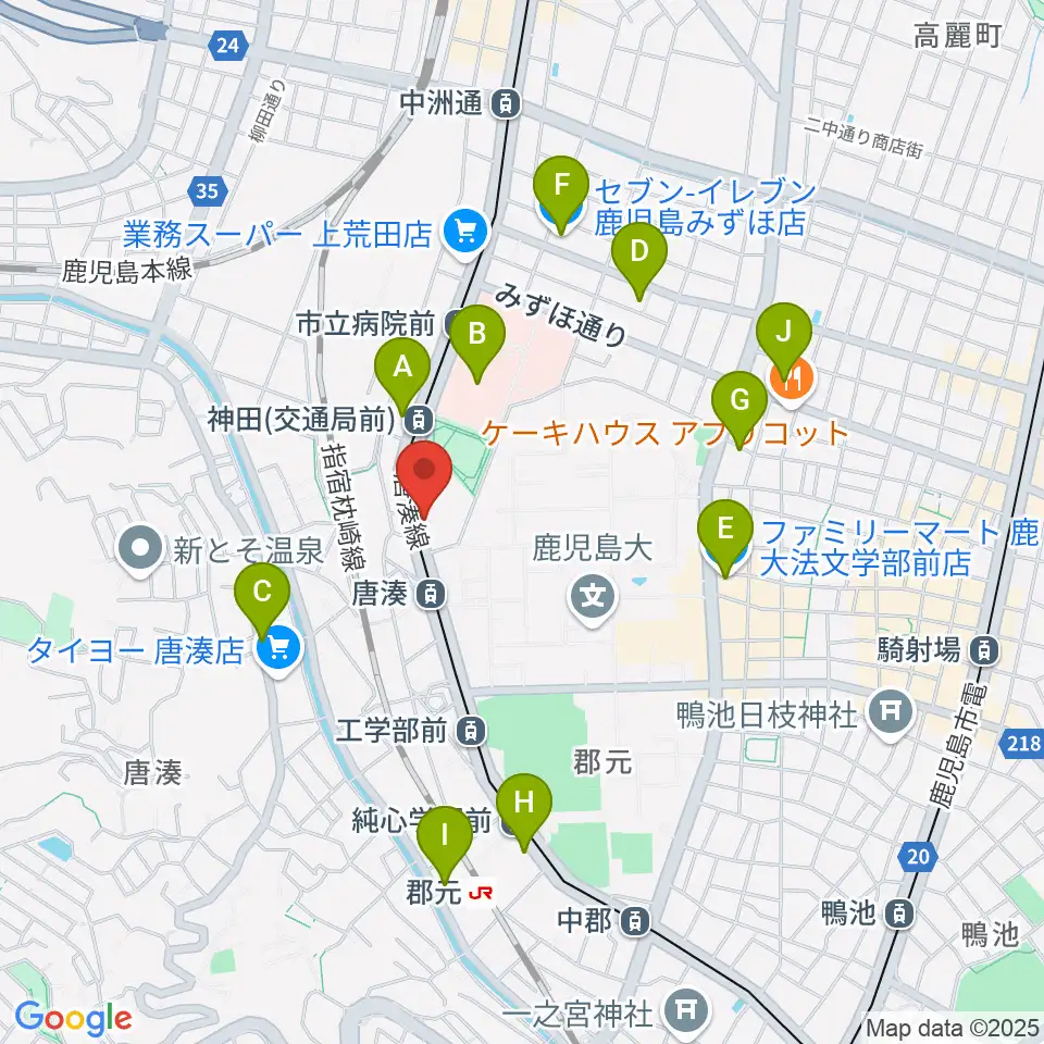 松田ピアノ友社周辺のコンビニエンスストア一覧地図
