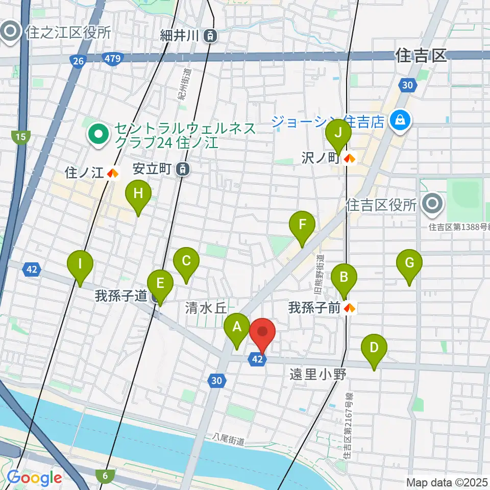 マツモト楽器周辺のコンビニエンスストア一覧地図