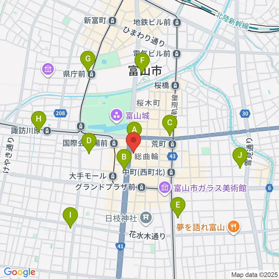 ミヤコ楽器店周辺のコンビニエンスストア一覧地図