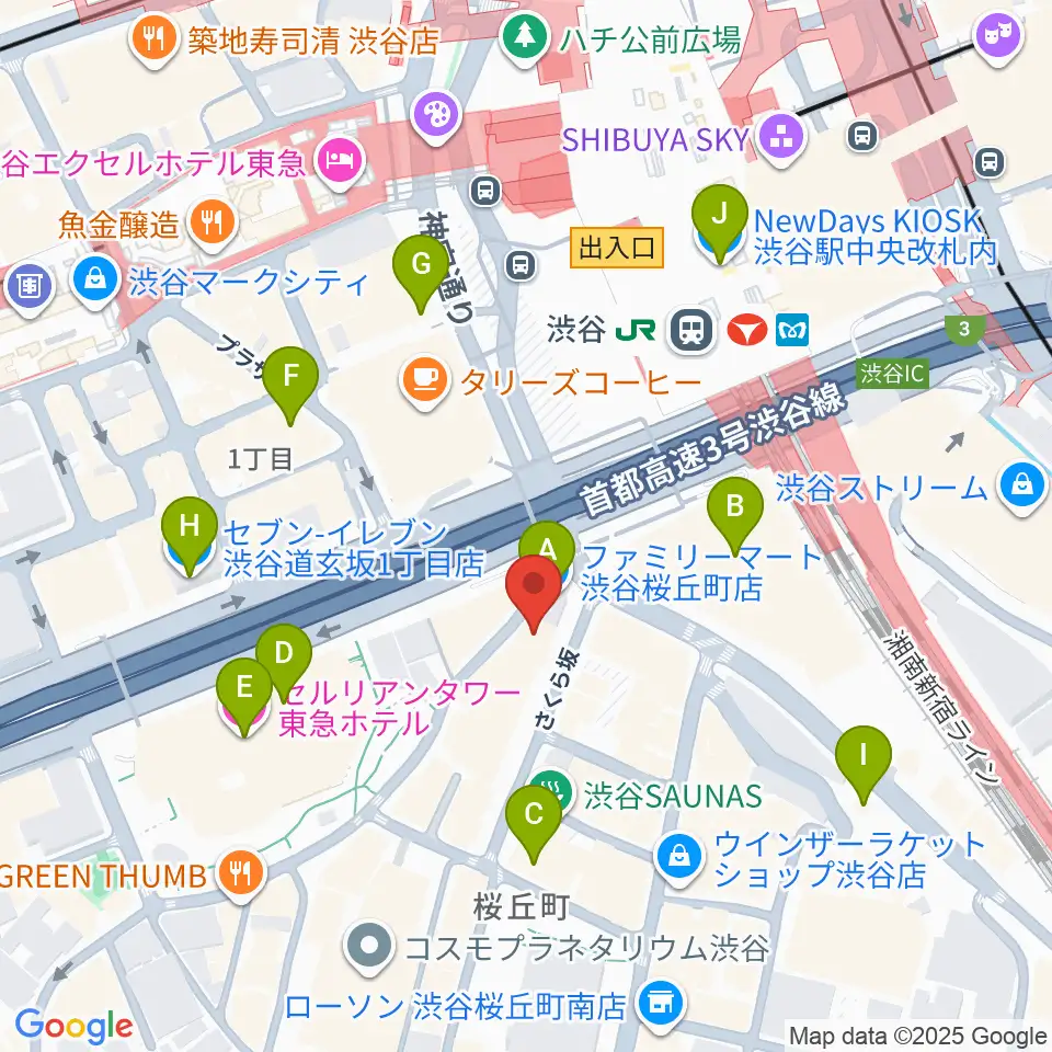イケベ楽器店 鍵盤堂・パワーレック・パワーDJ's周辺のコンビニエンスストア一覧地図