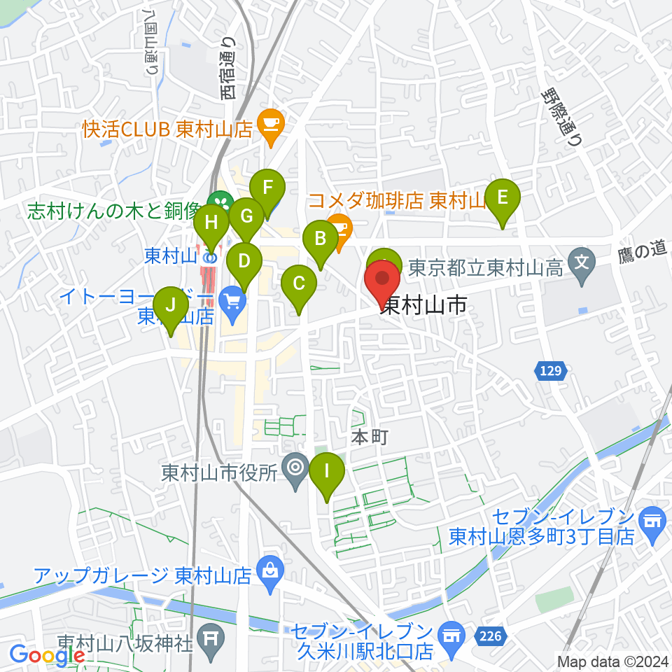 ムラコシ楽器店周辺のコンビニエンスストア一覧地図