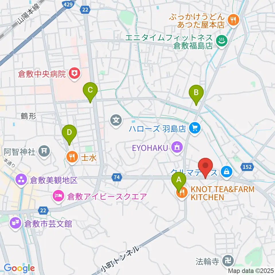 六ツ森楽器店周辺のコンビニエンスストア一覧地図