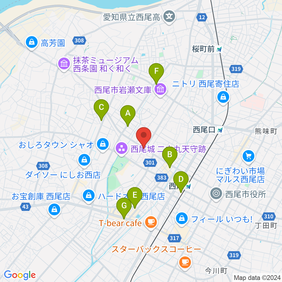 中善楽器周辺のコンビニエンスストア一覧地図