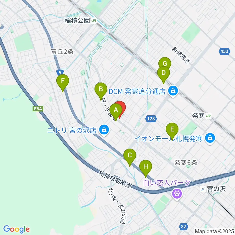 エルム楽器札幌本店周辺のコンビニエンスストア一覧地図