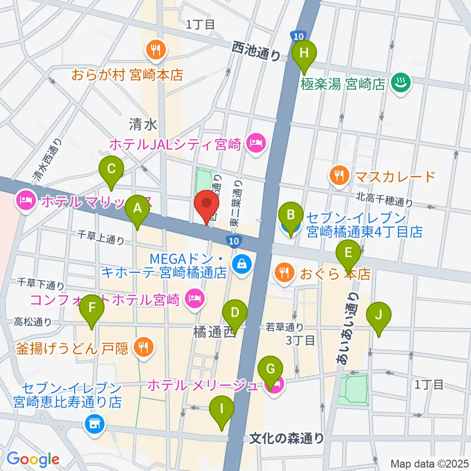 西村楽器 micc本店周辺のコンビニエンスストア一覧地図