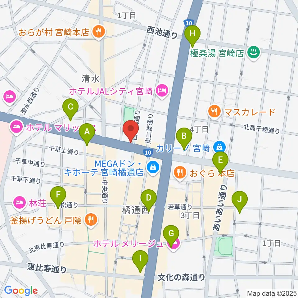 西村楽器 micc本店周辺のコンビニエンスストア一覧地図