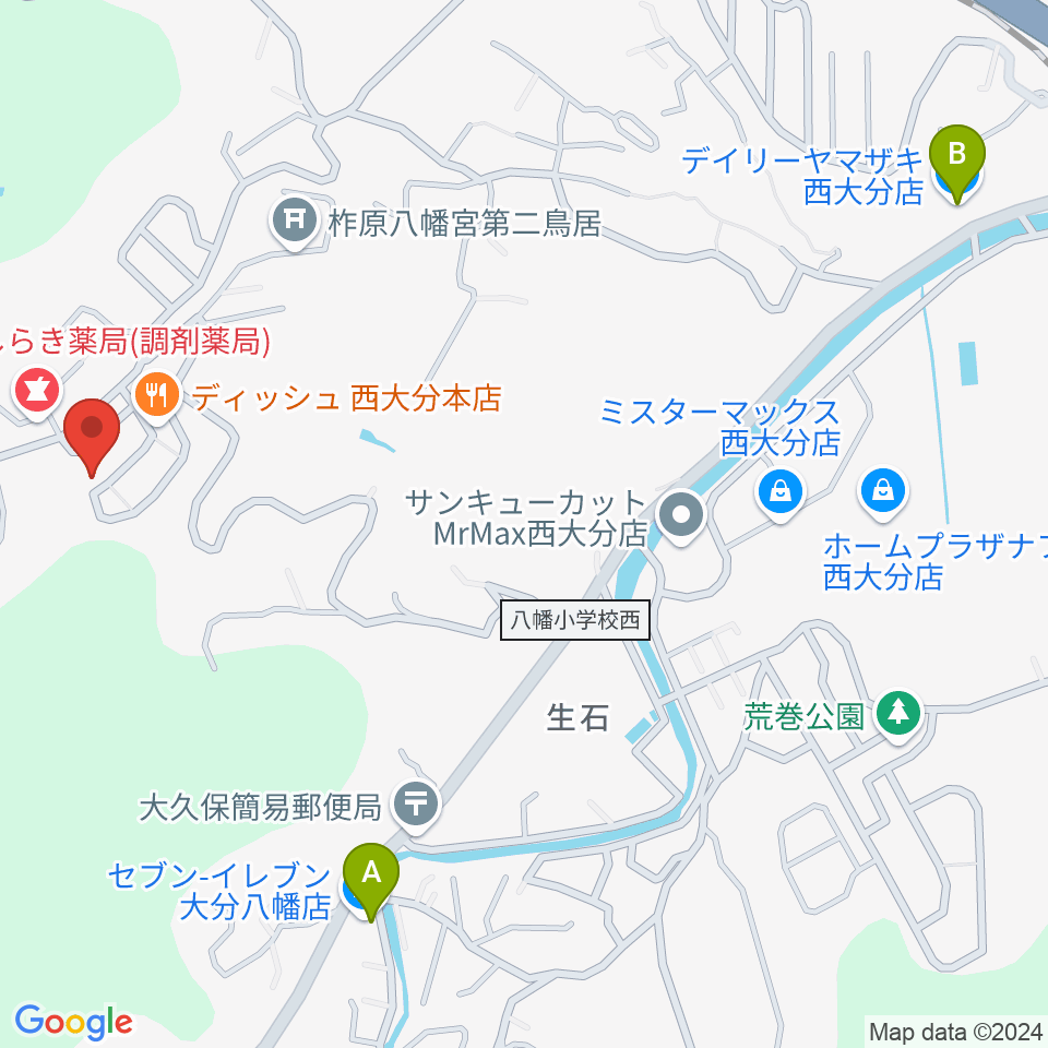 西日本弦楽器周辺のコンビニエンスストア一覧地図