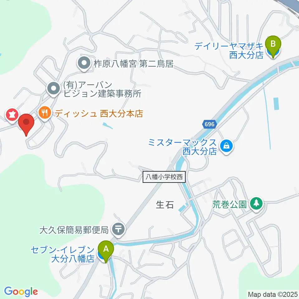 西日本弦楽器周辺のコンビニエンスストア一覧地図