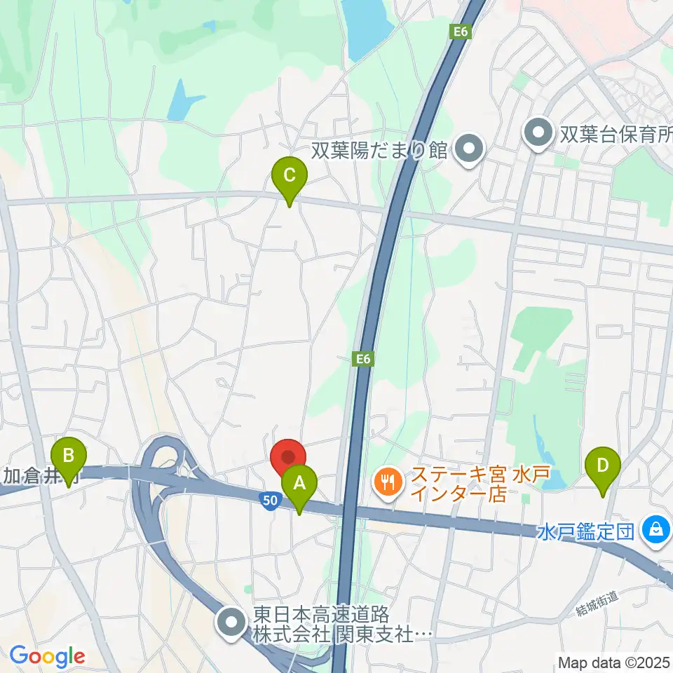 ピアノハウス水戸周辺のコンビニエンスストア一覧地図