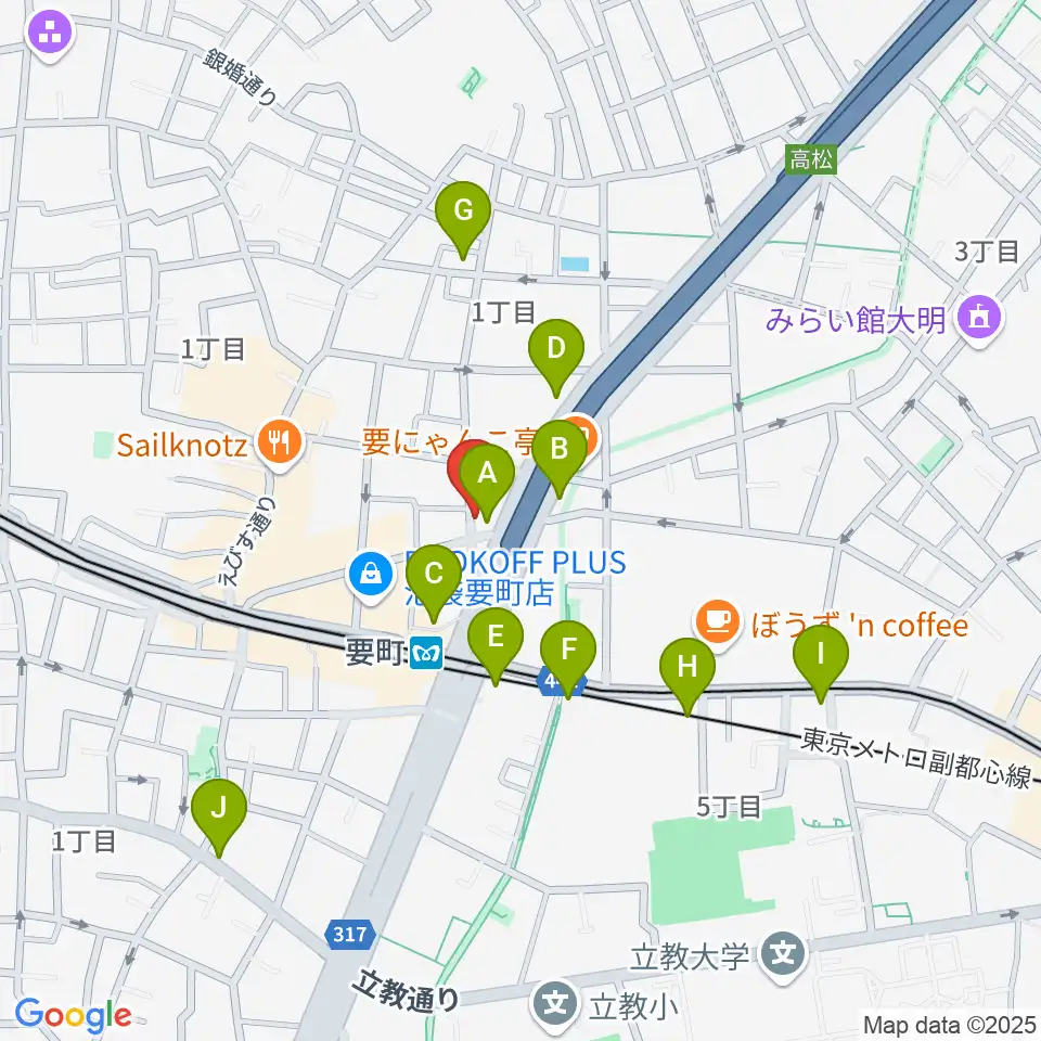 プラサギターラ周辺のコンビニエンスストア一覧地図