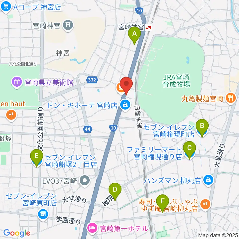 Piano Bank周辺のコンビニエンスストア一覧地図