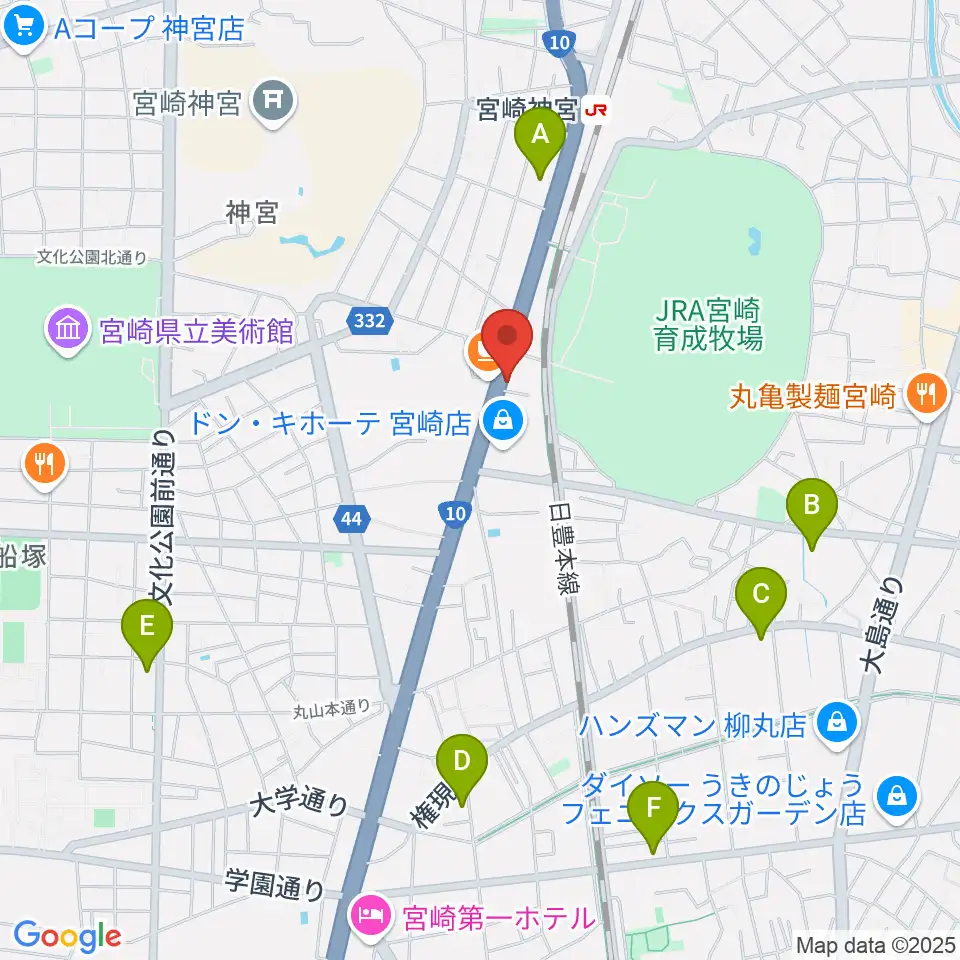 ピアノバンク周辺のコンビニエンスストア一覧地図