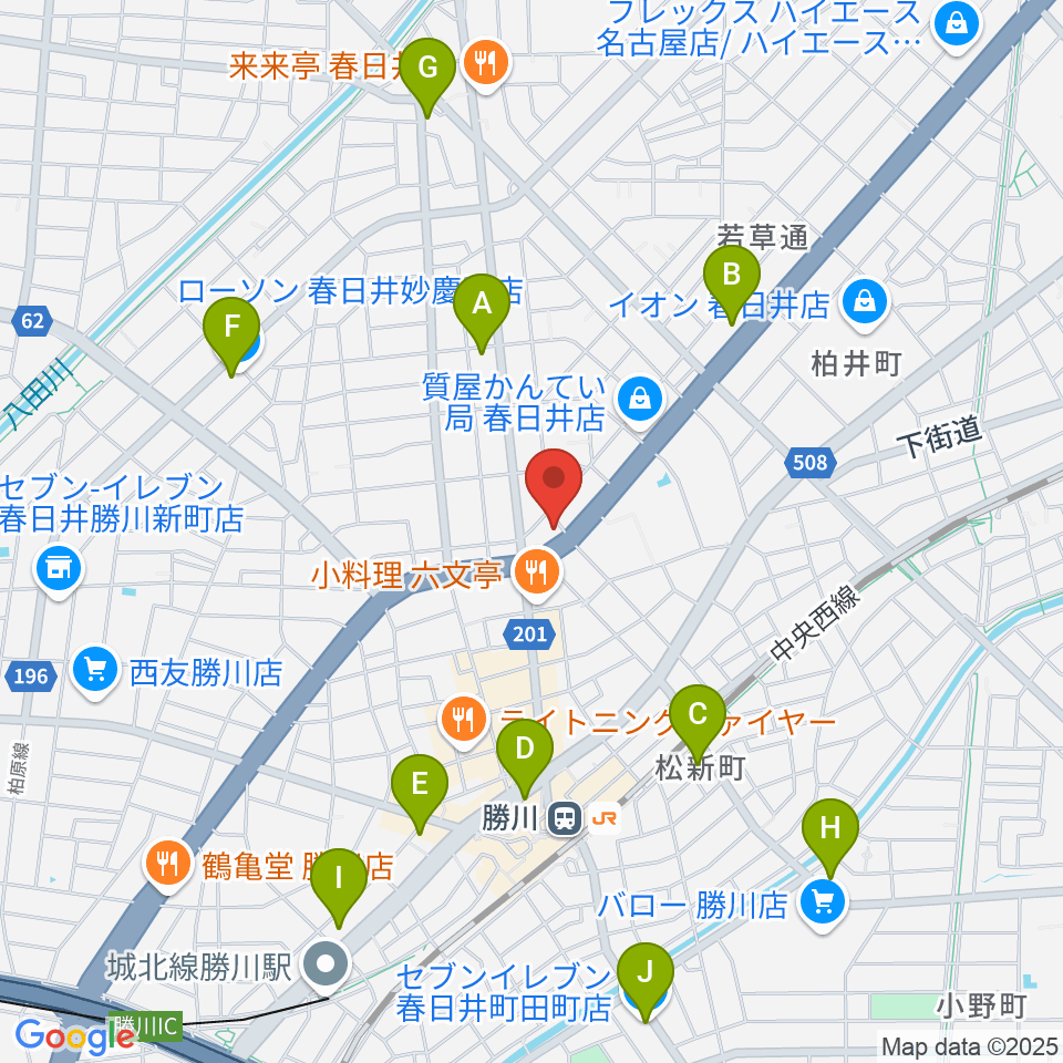 株式会社サカエ楽器周辺のコンビニエンスストア一覧地図