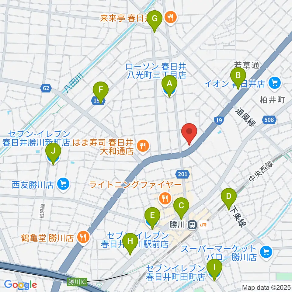 株式会社サカエ楽器周辺のコンビニエンスストア一覧地図